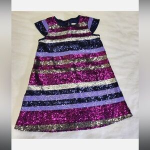 Hatley Purple and Pink Sequin Striped Dress size 4T New